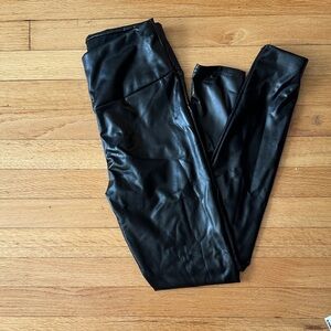 Black Faux Leather Leggings